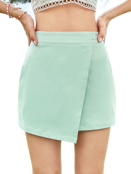 

high waist wrap skirt i6oi#, Black