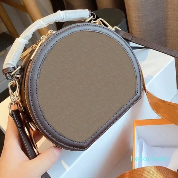 

round crossbody handbag multi-purpose single shoulder bag super large capacity travel purse lady brown wallet with