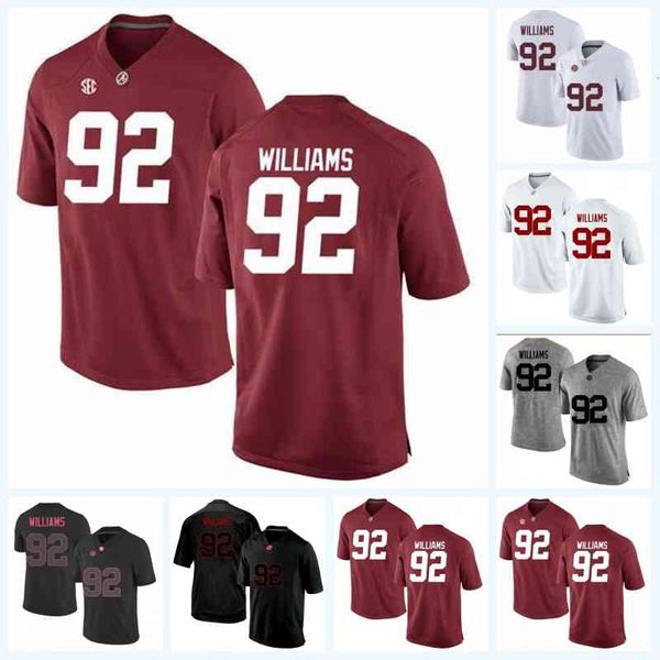 

c202 92 quinnen williams 13 tua tagovailoa alabama crimson tide ncaa college football jersey for mens womens youth double stitched name & nu, Black