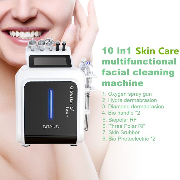 Idrodermoabrasione portatile Cura della pelle Macchina di bellezza Acqua Ossigeno Peeling al diamante Microdermoabrasione Pulizia profonda OxygenSpray Bio RF Lifting Uso del salone di bellezza