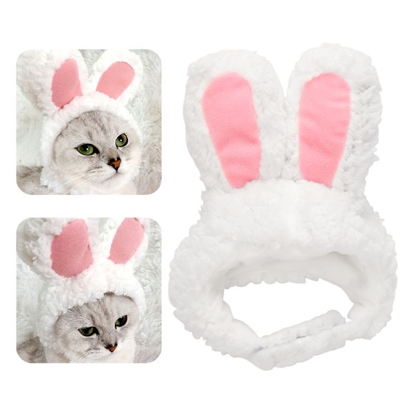 

cat and dog headband pet cute dress up rabbit ear headgear 1pc, Black;brown