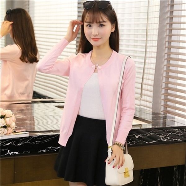 

summer office lady cardigans crochet knitted cardigans lj201113, White;black