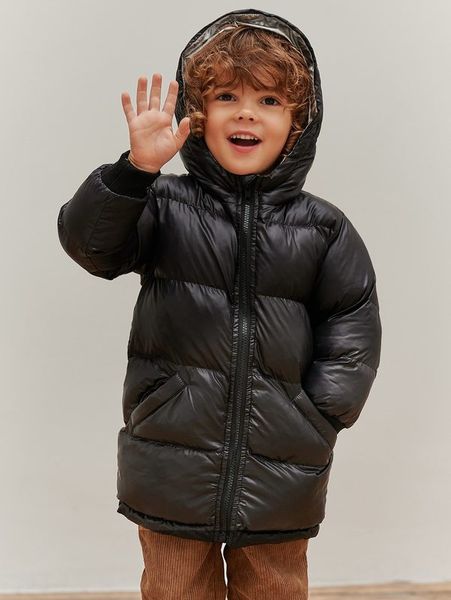 

toddler boys slant pockets hooded coat she, Blue;gray