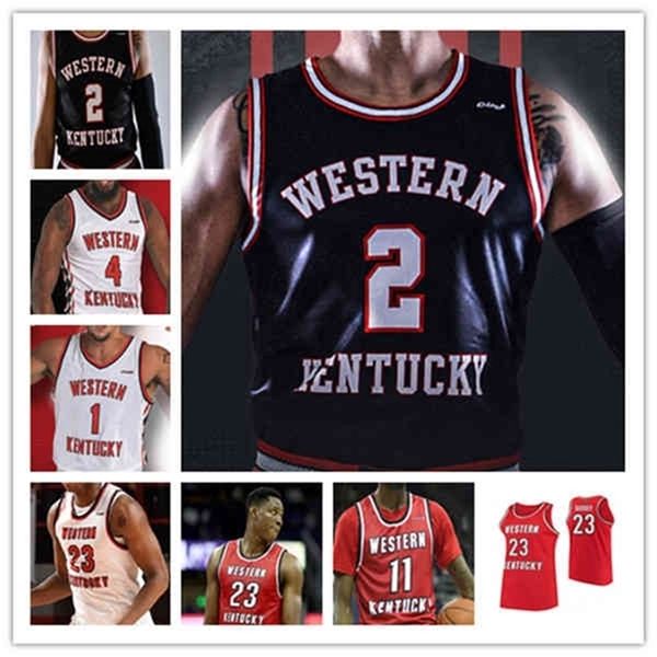 XflspCustom College Basketball Western Kentucky Hilltoppers Wku Jerseys Dayvion McKnight Jairus Hamilton Camron Justice Josh Anderson Jaylen Butz