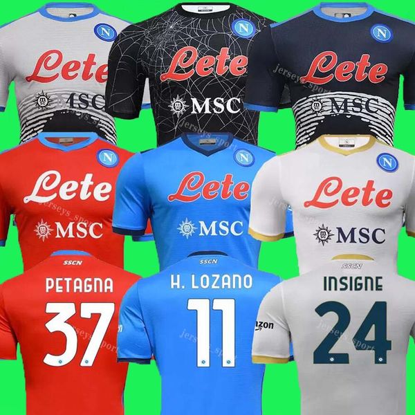 

2021 2022 napoli soccer jerseys halloween burlon maradona maglietta da calciatore osimhen insigne 21 22 ssc naples maglia mertens men kids k, Black;yellow