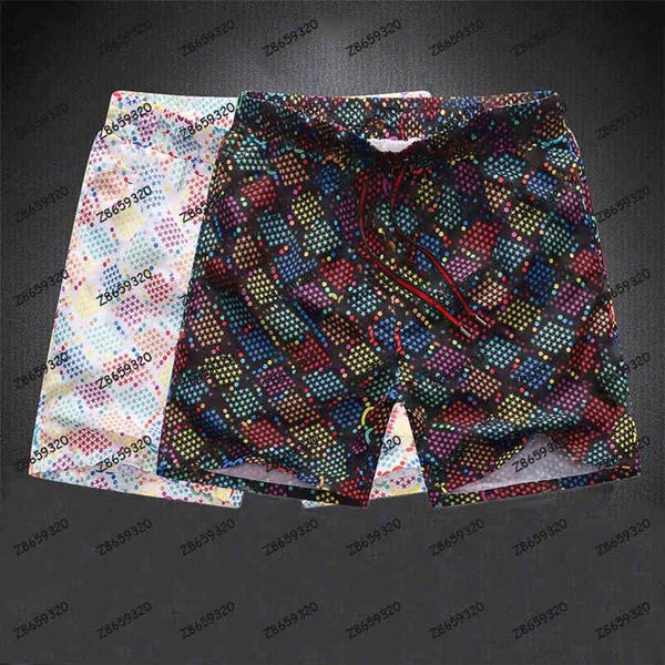 

summer fashion men shorts quick drying swimwear printing board beach pants mens swim short size m-xxxl249g, White;black