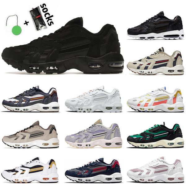 

2022 with socks 96s cushion mens women running shoes midnight navy blackened triple white black pure platinum beach magic ember outdoor spor