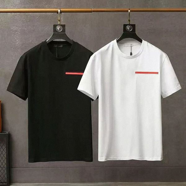 

designer of luxury mens t-shirts brand letters printing tshirt men and womens simple casual short sleeve tees spring summer solid color crew, White;black