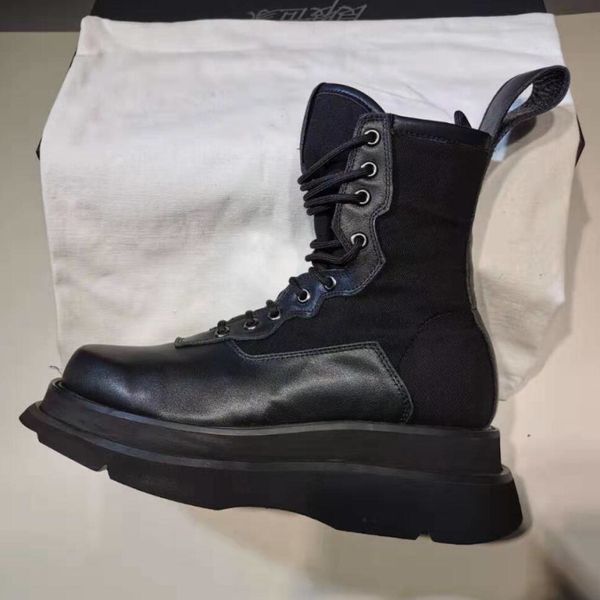 

men's martin military boots breathable women ankle boot fashion men platform sneaker designer trainers, Black