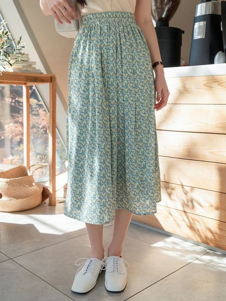 

dazy high waist ditsy floral skirt q0m3#, Black