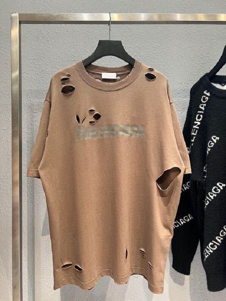 

sweatshirts 2022ss spring/summer designer letter print t-shirt cotton fabric round neck pullover short sleeve t-shirt xxxl g4d33, Black;brown