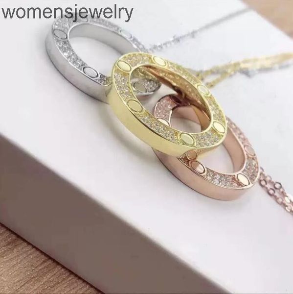 

50%off full cz stainless steel love necklaces pendants fashion choker necklace lover neckalce jewelry gift with velvet bag jerseyproshop, Silver