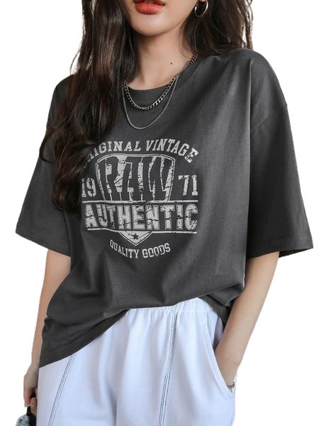 

dazy letter graphic drop shoulder tee y26s#, White