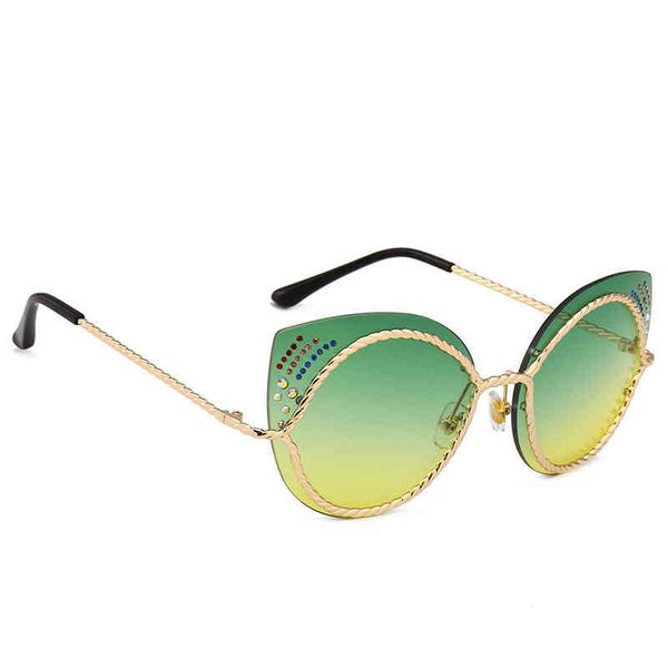 

new cat's eye studded rope poster sunglass fashion daren street p sunglass 4511, White;black