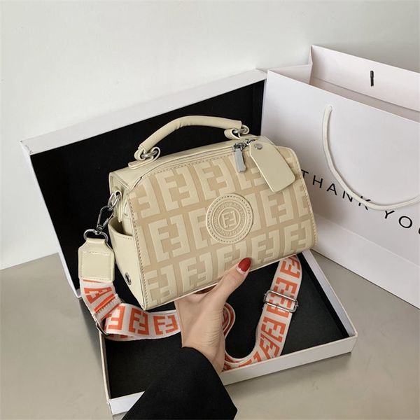 

42% off 2022 new fashion trendy bags women's embossed letter handbag soft leather small square one shoulder straddle retro women's