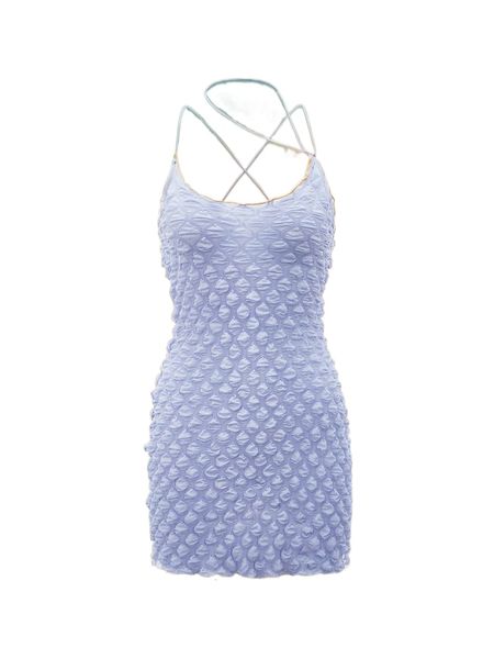 

textured backless halter dress n0cx#, Black;gray