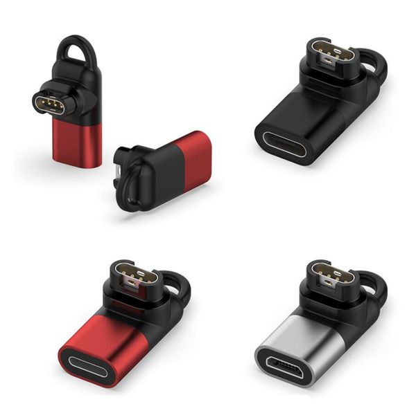 Typ-C/Micro-USB-Buchse auf 4-Pin-Ladegerät-Adapter für Garmin Fenix 7/7S/7X/6/6S/6X/5/5S/5X Smartwatch-Ladegerät-Konverter