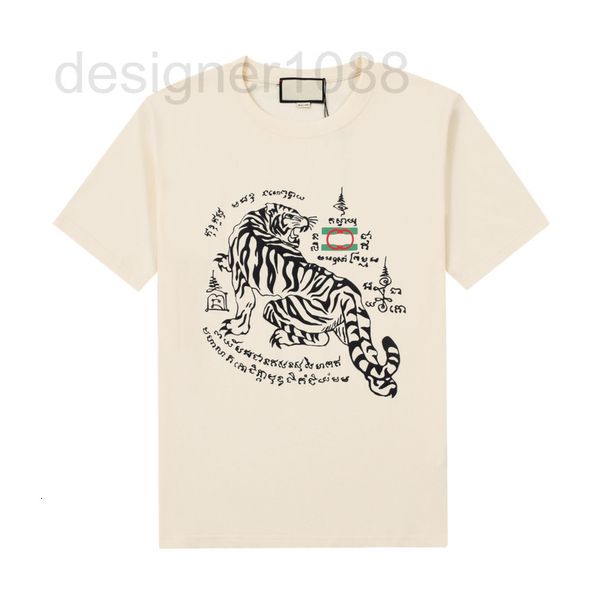 

women's hoodies & sweatshirts designer superior quality g family short sleeve t shirt animal tiger print pullover round neck straight h, Black