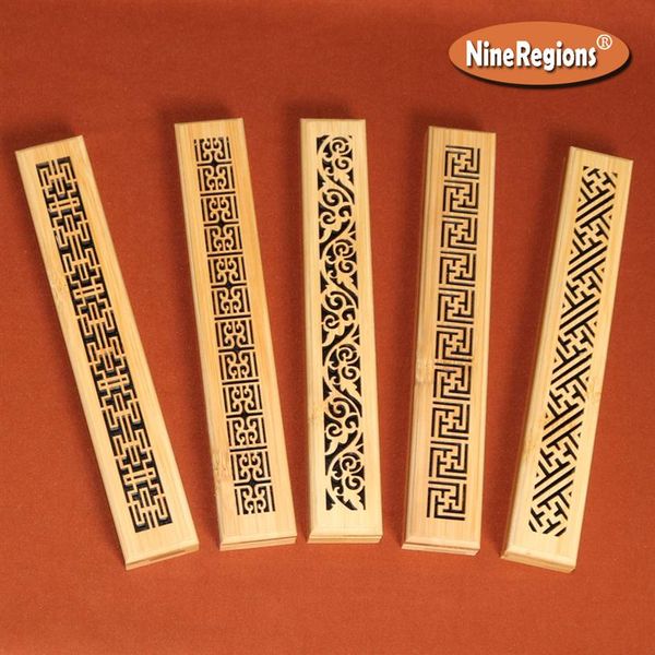

whole natural bamboo burner box for stick incense portable joss-stick incenso holder incienso censer quemador incienso desk de212g