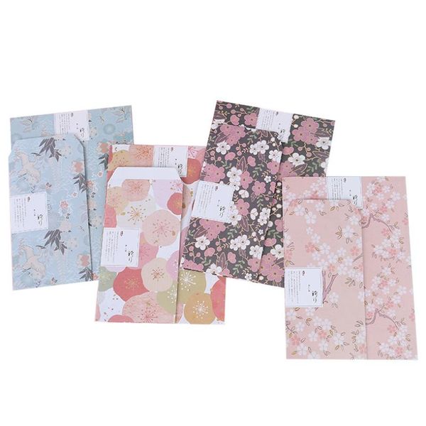 Envelope de embrulho de presente 6 Carta de papel Kawaii Florest Series Creative Stationery School Office Supplies Childrengift