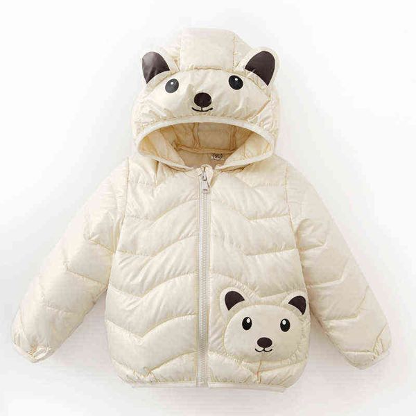 

2021 autumn winter hooded children cotton jackets for girls cute warm kids jackets for boys 2-6 year light outerwear clothing j220718, Blue;gray