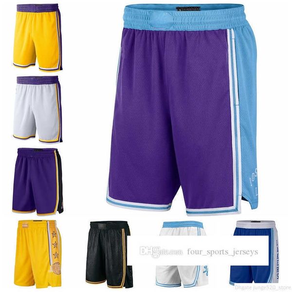 

printed los angeles''lakers''men 2020/21 city swingman pants edition performance basketball shorts, Black