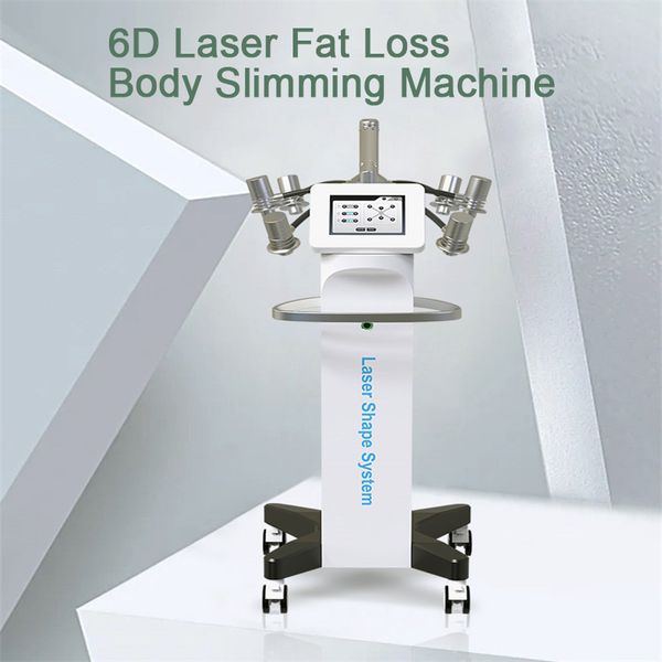 Nicht-invasive schmerzlose 6D-Lipo-Laser-Schlankheitsmaschine Kaltlaser 532 nm 635 nm Grün-ROT-Lichttherapie Körperform Fettverbrennung