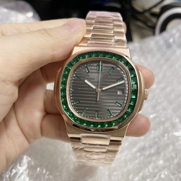 

mens watch pp automatic mechanical stainless steel transparent back blue dial men watches sports wristwatches diamonds bezel 03, Slivery;brown