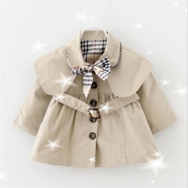 

spring autumn baby girls coat kids designer tag lapel windbreaker jacket outerwear baby girls children clothing jackets176s, Blue;gray
