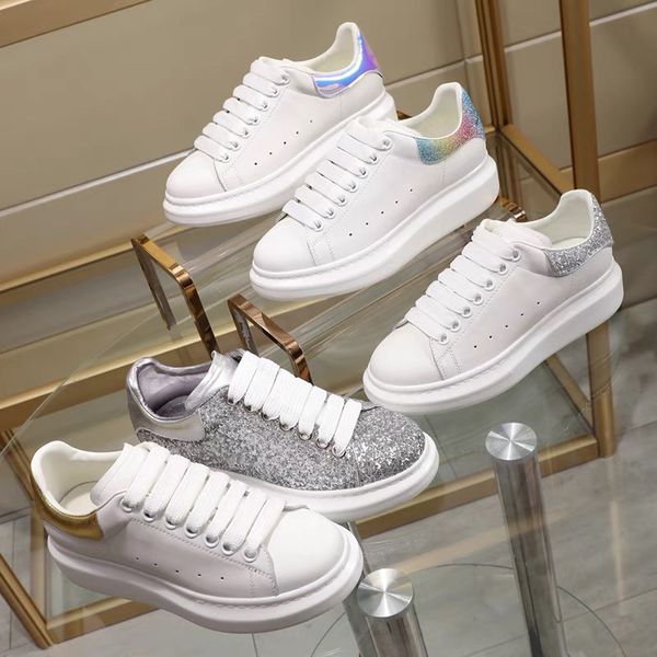 

mens womens casual shoes leather lace up platform oversized sole sneakers white black luxury velvet suede eur 35-45 sneakers with logo