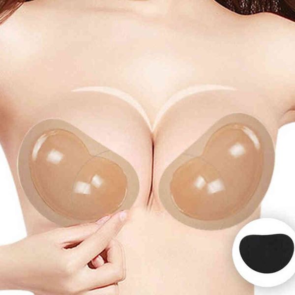 5 STÜCK Unsichtbare Herzpolsterung Magische BH-Einsatzpolster Push-Up-Silikon Selbstklebende Brustvergrößerung Frauen Intimates Bruststraffung Nippel Y220725
