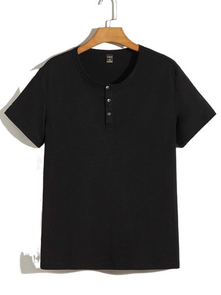 

men quarter button tee g3yk#, White;black