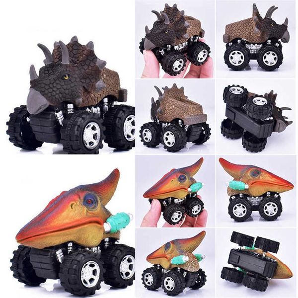 

baby mini dinosaur toy model pull back cars big tire wheel vehicles truck baby toys 3-14 years old boy girl creative gifts300n