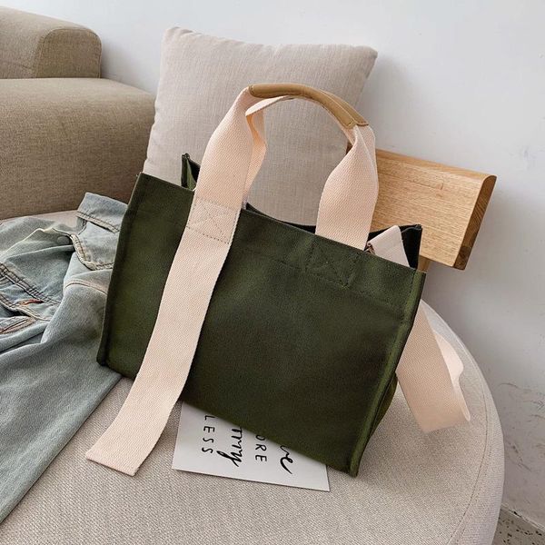 

evening bags casual canvas tote shopper for women 2022 brands designer women's handbag simple shoulder crossbody bag female clutch purs