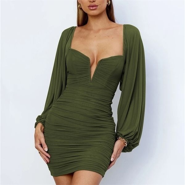 

articat backless pleated dress women year 2022 elegant casual solid double layer mesh mini evening dresses female clothing 220316, Black;gray