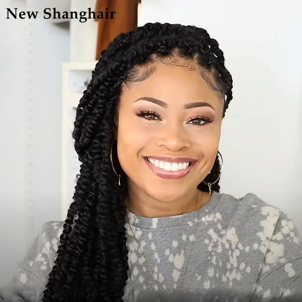 

passion twist hair 24 inch water wave crochet hair for butterfly locs passion twists long bohemian braiding protective style hair extensions, Black