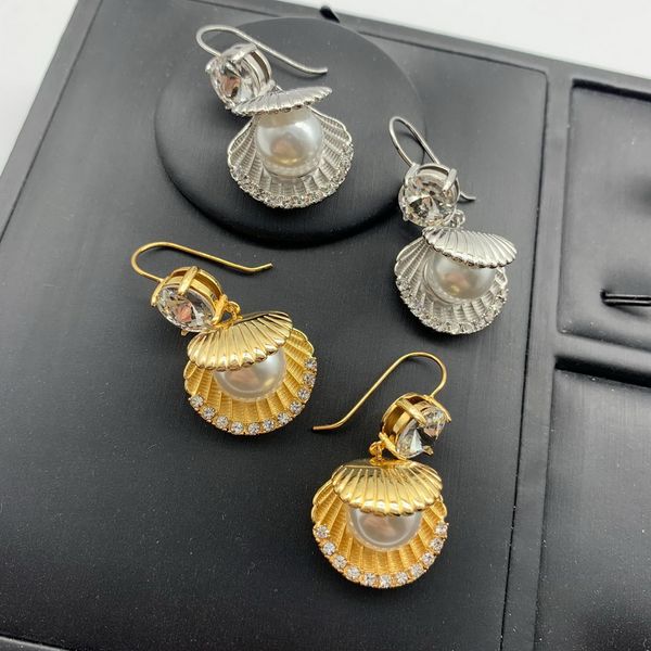 

new designed wedding jewelry sets bow-knot pearl earring women's ear hoop full diamonds earring stud temperament engagement jewellery s, Slivery;golden