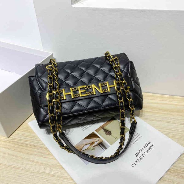 

new chain diagonal letter fashion small square luxury ladies shoulder bag