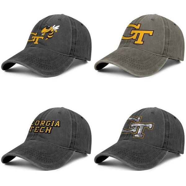 

ga tech yellow jackets gray camouflage denim baseball cap custom sports hats football wordmark logo247k, Blue;gray