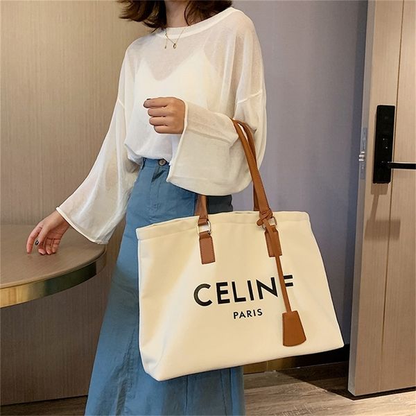 

texture canvas women fashion large capacity hand single shopping tote 80% off purse sales