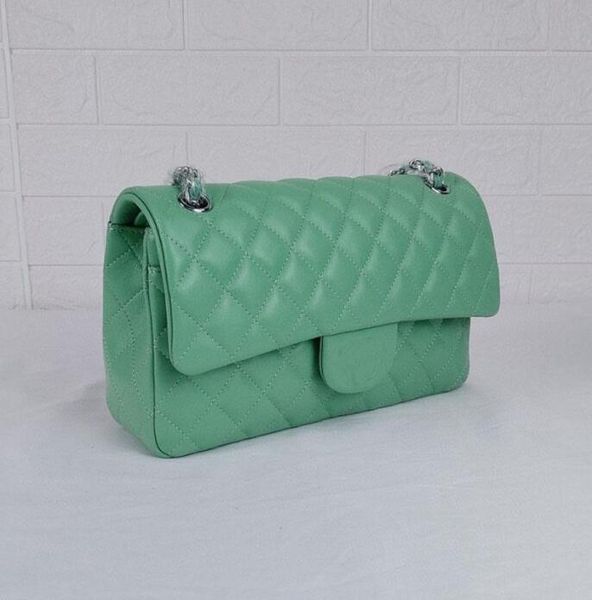 

tz ladies classic rectangle flap lambskin quilted bags real leather gold/silver metal hardware chain matelasse crossbody bags pochette sacoc