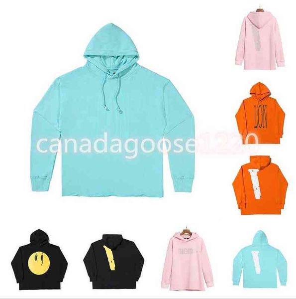 

hip hop mens big v hip hop stylist hoodies long sleeve vlones hoodie men women sweatshirts ow of pa white hoodies leisure, Black