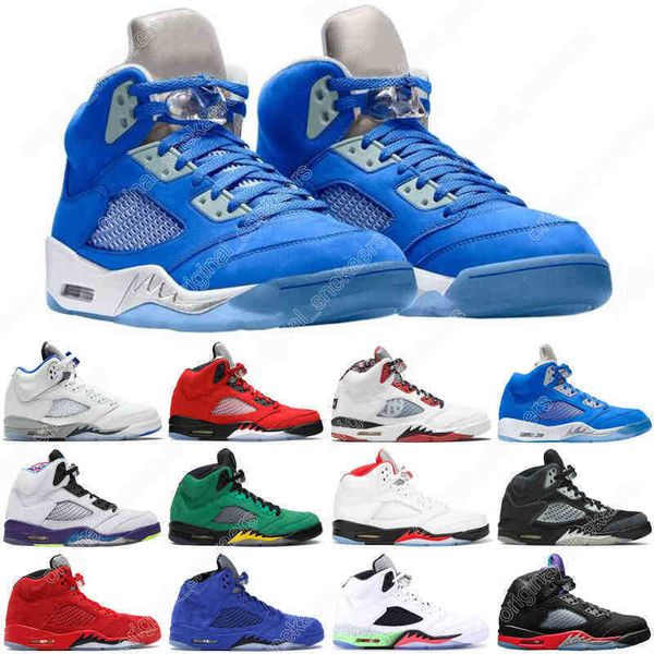 

wholesale 5 5s mens womens basketball shoes bluebird raging bull anthracite oregon ducks fire red pro star ice blue michigan men trainers, Black