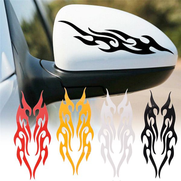 

car sticker modified flame car stickers bumper hood rearview mirror head cover stickers cover scratches motorcycle decals