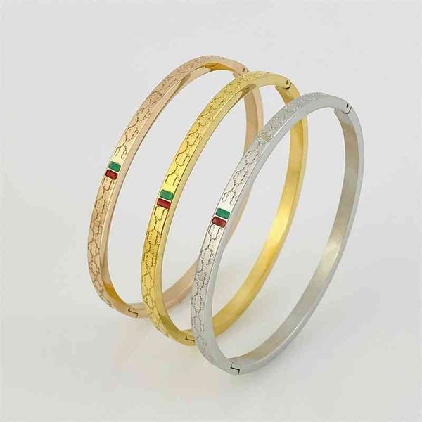 

designer bracelet luxury brand double g retro rose gold accessories ins new bangle bracelets jewelry men and women valentine's day gift, Black