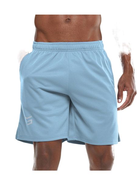 

g gradual men drawstring waist sports shorts v1v8#, White;black