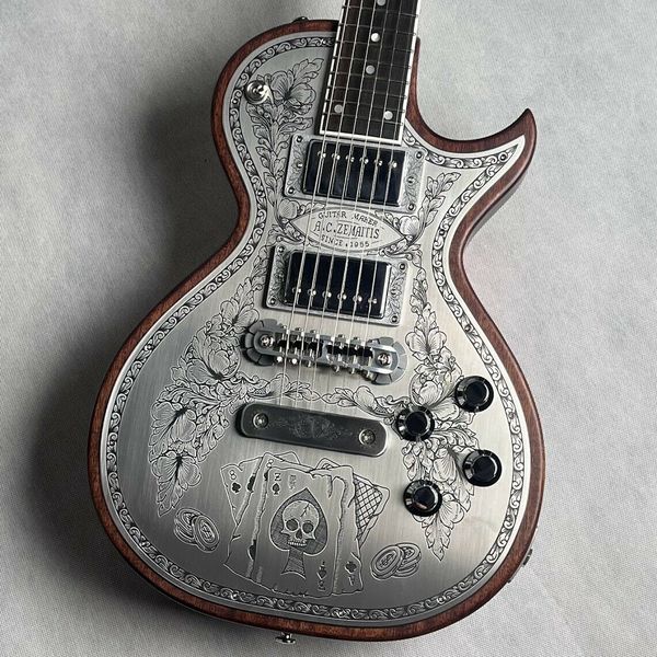 

zemaitis mfg-ac-24 aces eights natural electric guitar