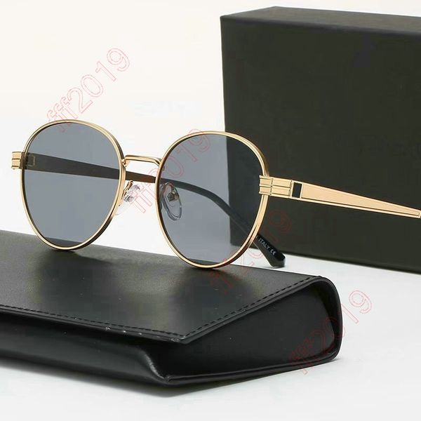 Männer Retro Metall Barock runde Sonnenbrille für Frauen Vintage kleiner runder Rahmen Mode Luxus Designer Sonnenbrille UV400 Brillen Trendprodukte Lunette De Soleil