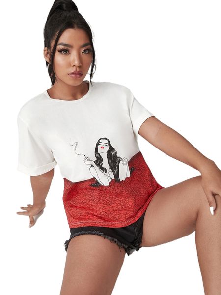 

x sivan karim plus figure graphic tee 27d1#, Black