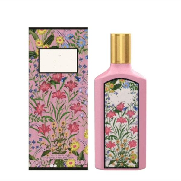 Perfume de designer de fragrância de ambientador para mulheres Flora Natural Feminino 100ml Spray Edp Antitranspirante 3.3 Fl.oz Longa Duração Agradável eau parfum perfume atacado